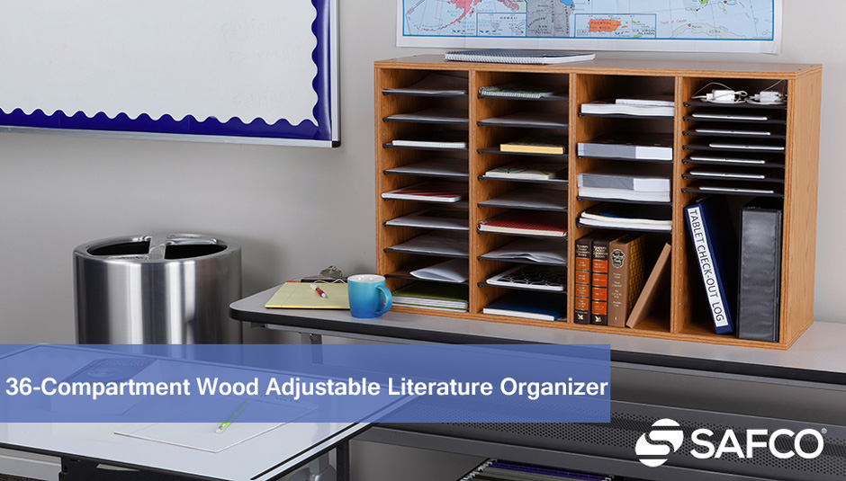 Safco® Wood Adjustable Literature Organizer