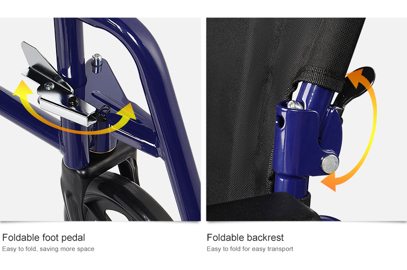 Foldable Lightweight Wheelchair With Swing Away Footrests with 12 Rear  Wheel - LIVINGbasics®