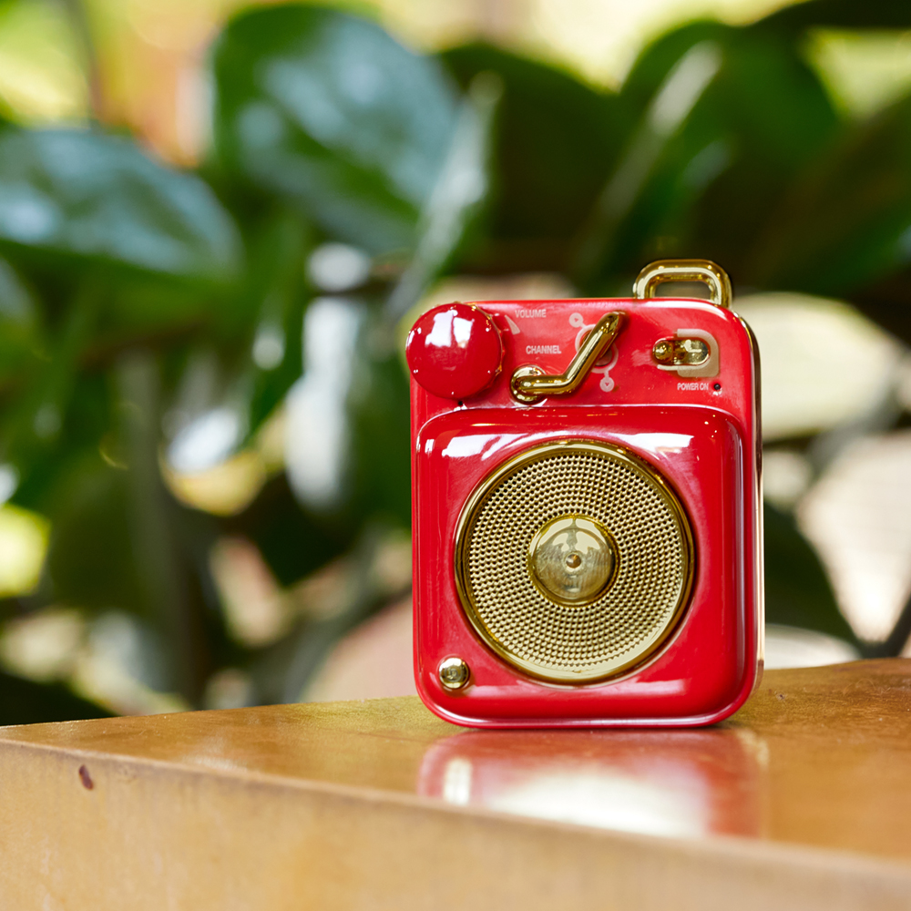 Mini altavoz Bluetooth de diseño retro y radio FM R919-B