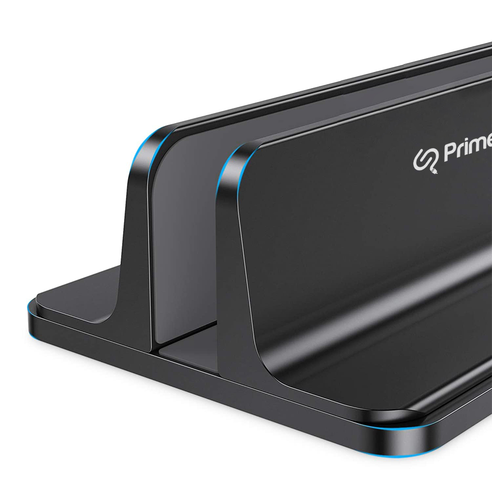 Vertical Adjustable Size Laptop Stand, Desktop Aluminum MacBook Stand Dock PrimeCables®