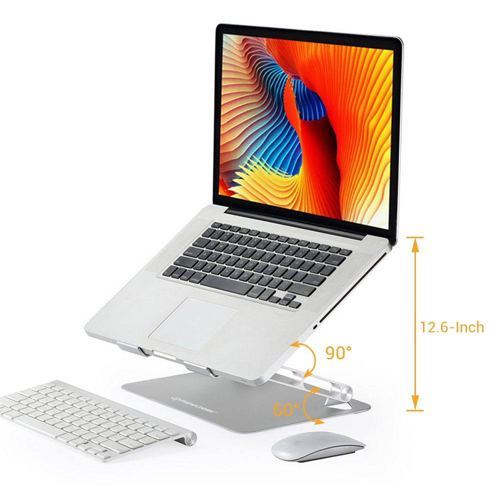 Support Ordinateur Portable Ajustable Z – Ergonomique Aluminium 10-17" – Compatible MacBook, HP, Dell