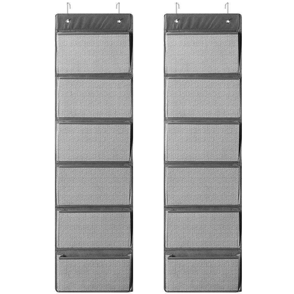 Soft Fabric Wall Mount/Over Door Hanging Storage Organizer 6 Large