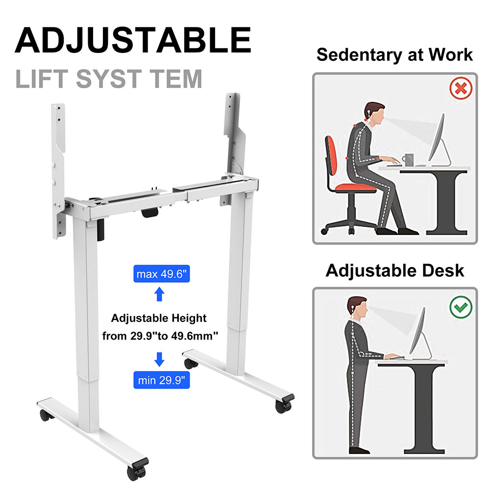 Height Adjustable Sit-Stand Desk Frame