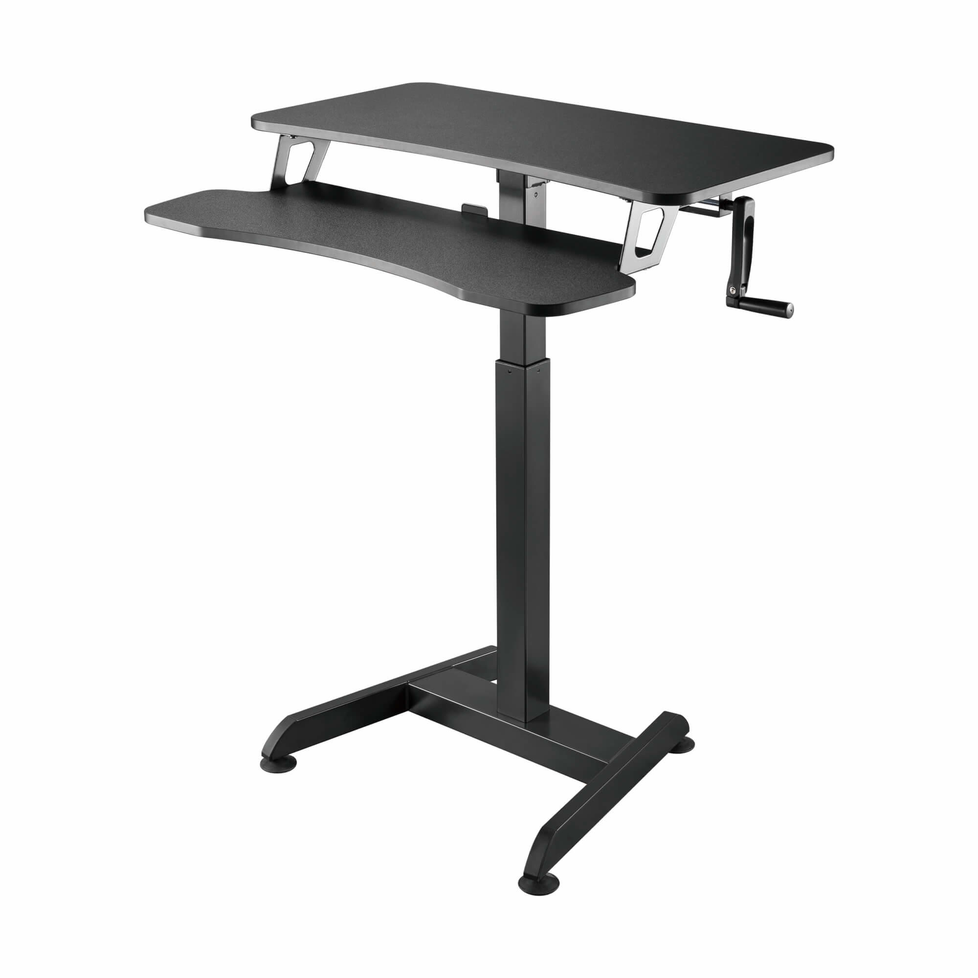 Mobile Standing Desk Height Adjustable Rolling Workstation Cart PrimeCables®