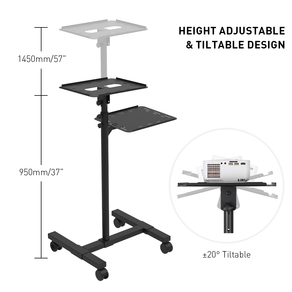 Mobile Projector and Laptop Stand, height adjustable