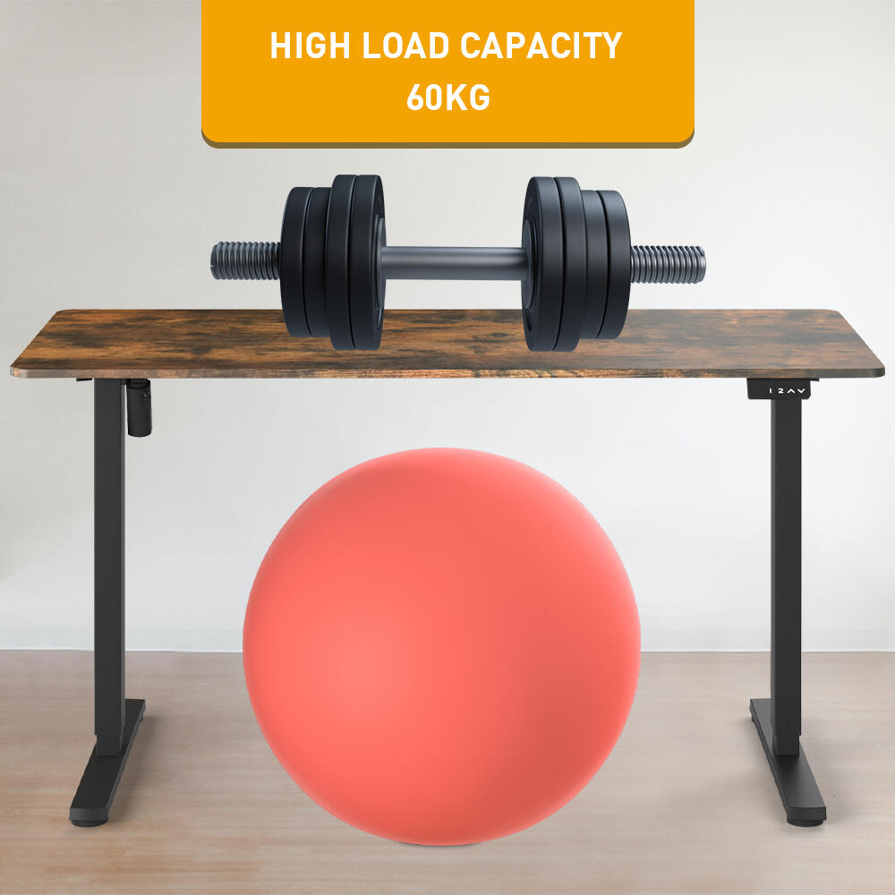 The adjustable sit and stand desk adopts a sturdy structure and has a maximum load capacity of 60 kilograms