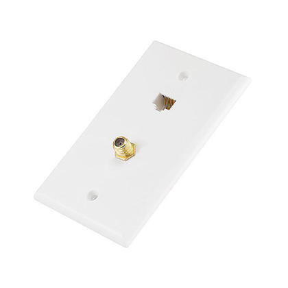 Cat5e / F-Type Wall Plate (Cat5e + F-Type) - Coupler Type - Monoprice®