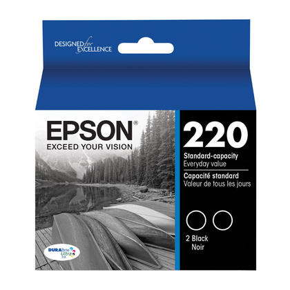 Epson T220120-D2 Black Ink Cartridge - Twin Pack