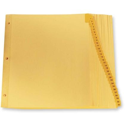 Oxford@ Printed Dividers Buff Plastic Reinforced Tabs