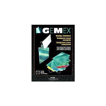 Gemex@ Identification badges with string - clear, Package of 10 416842
