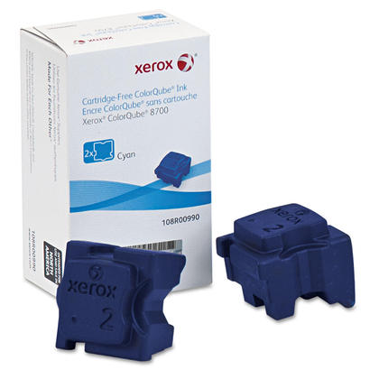 Xerox 108R00990 batons d'encre solide cyan pour l'imprimante ColorQube 8700 2/baton