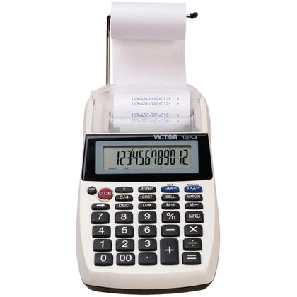 Victor@ 1205-4 12-Digit Portable Palm/Desktop Commercial Printing Calculator