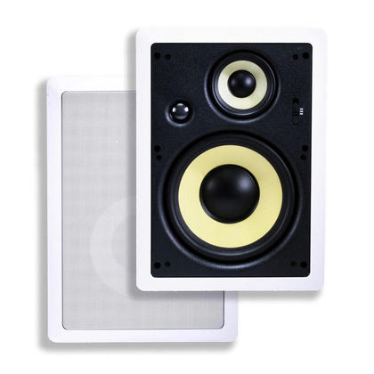 Caliber 8in Fiber In-Wall Speakers 3-Way (pair) - Monoprice®