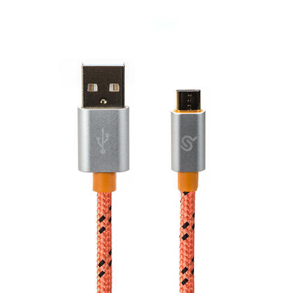 Hi-Speed Micro USB 2.0 Charging/Sync Cable with Nylon Braided Protection, 1m - PrimeCables®