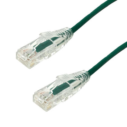 Cat6 UTP Ultra-Thin Patch Cable - Green - 12ft