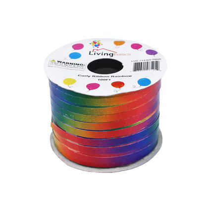 Curly Ribbon Rainbow 100Ft