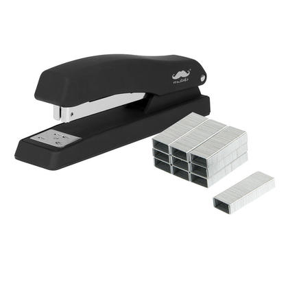 Rubber Paint Plastic Stapler, 20 Sheets - Moustache@