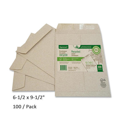 SupremeX Recycled Catalog Envelope, 6-1/2 x 9-1/2", FSC@ Certified