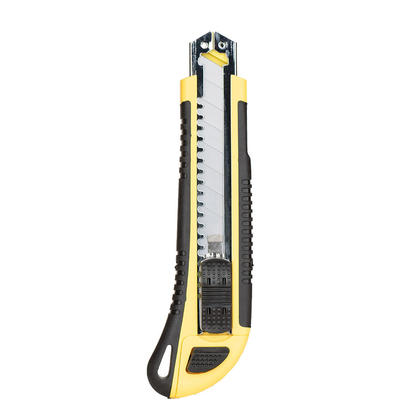 18mm Professional Snap-Off Heavy Duty Retractable Utility Knife with 3 Pcs SK5 Blades