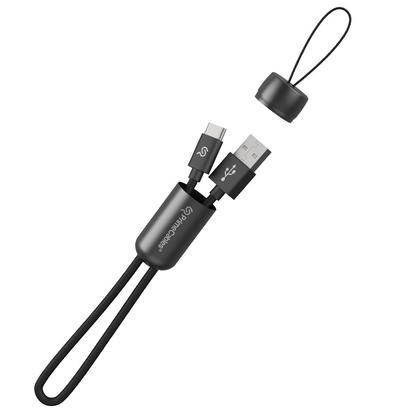 PrimeDay Sale Câble suspendu en nylon tressé USB-A vers Type C et clé de synchronisation, 0,82 pi – PrimeCables®