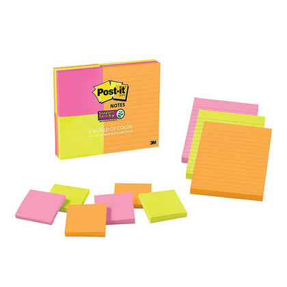 Post-it® Super Sticky Notes Assorted Pack