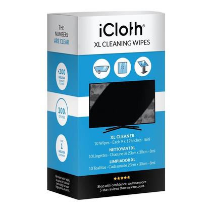 ICLOTH ICXL10 25% isopropyl alcohol 10XL WIPES