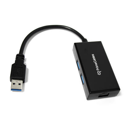 USB 3.0 Hub 2 Port with Gigabit Ethernet Network Adapter, USB to RJ45- PrimeCables®