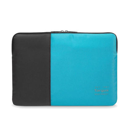 Targus Pulse Laptop Sleeve, Black/Atoll Blue - 13 -14 inch