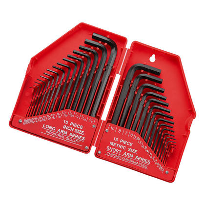 30-Piece Premium Hex Key Allen Wrench Set with Precise and Chamfered Tip - PrimeCables®