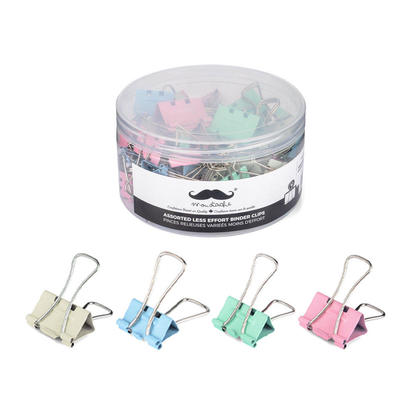 Binder Clips, Assorted Colors - Moustache®
