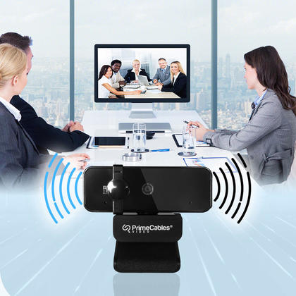 Webcam vidéo Full HD 1080P USB à rotation panoramique et inclinaison - PrimeCables®