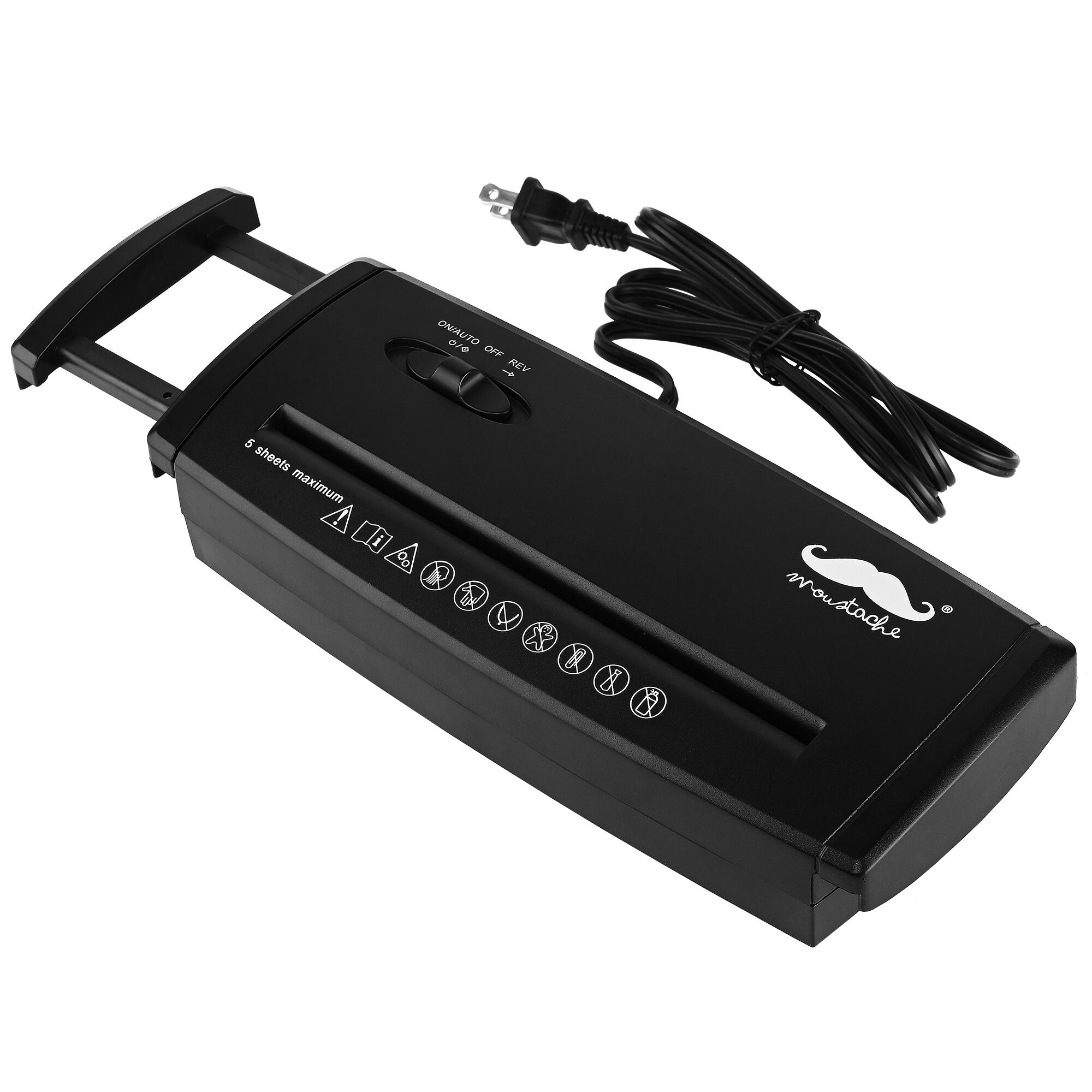 thumbnail image 2 of Moustache 12-Sheet Cross-Cut Paper Shredder With 25L Bin - P-4 Security CD Credit Card Shredder 2 of 11